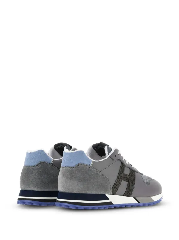 スニーカー Hogan H383 SNEAKERS Hogan H383 Panelled lace-up Sneakers | Grey | FARFETCH JO
