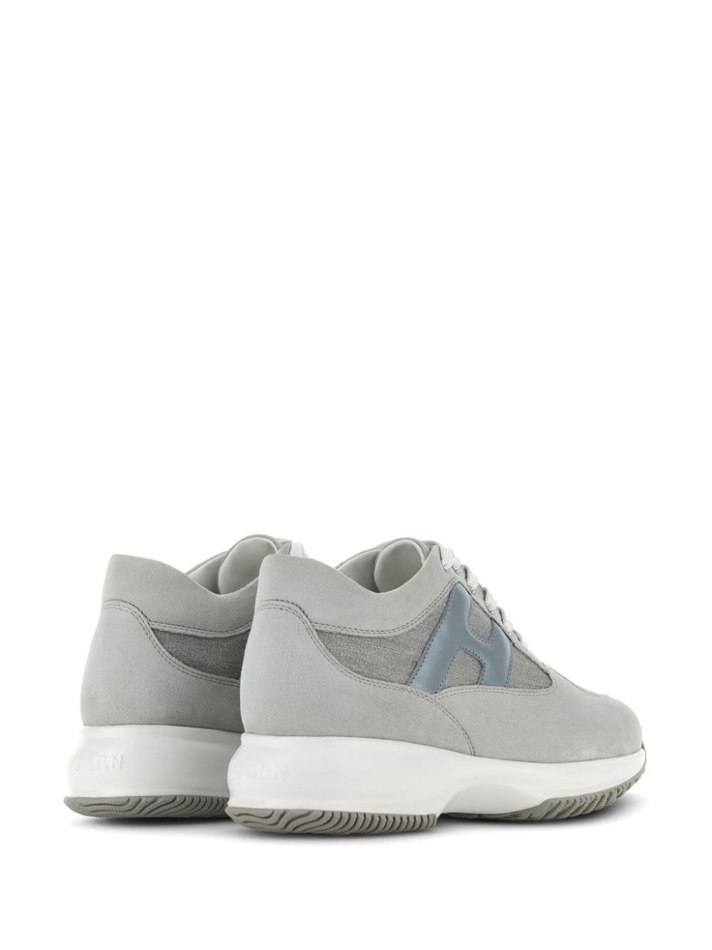 Shop Hogan Interactive Logo-embossed Sneakers In Grey