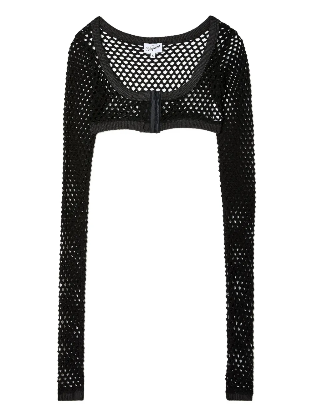Vaquera Fishnet Cardigan In Black