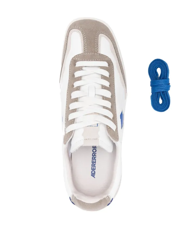 Ader Error Raff logo-embroidered Leather Sneakers | White