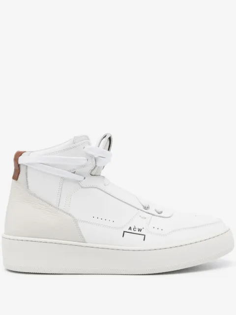 A-COLD-WALL* logo-print leather hi-top sneakers