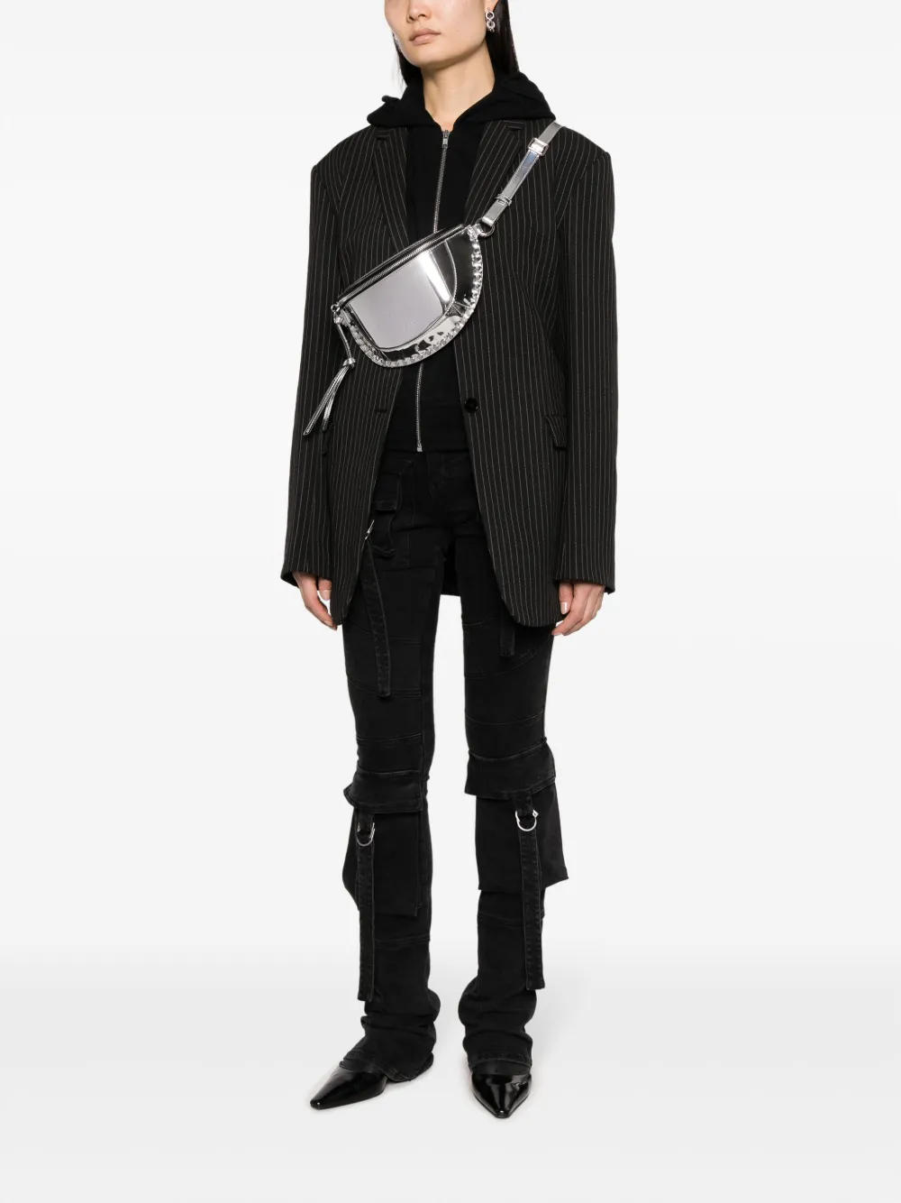 ISABEL MARANT Skano studded belt bag - Zilver