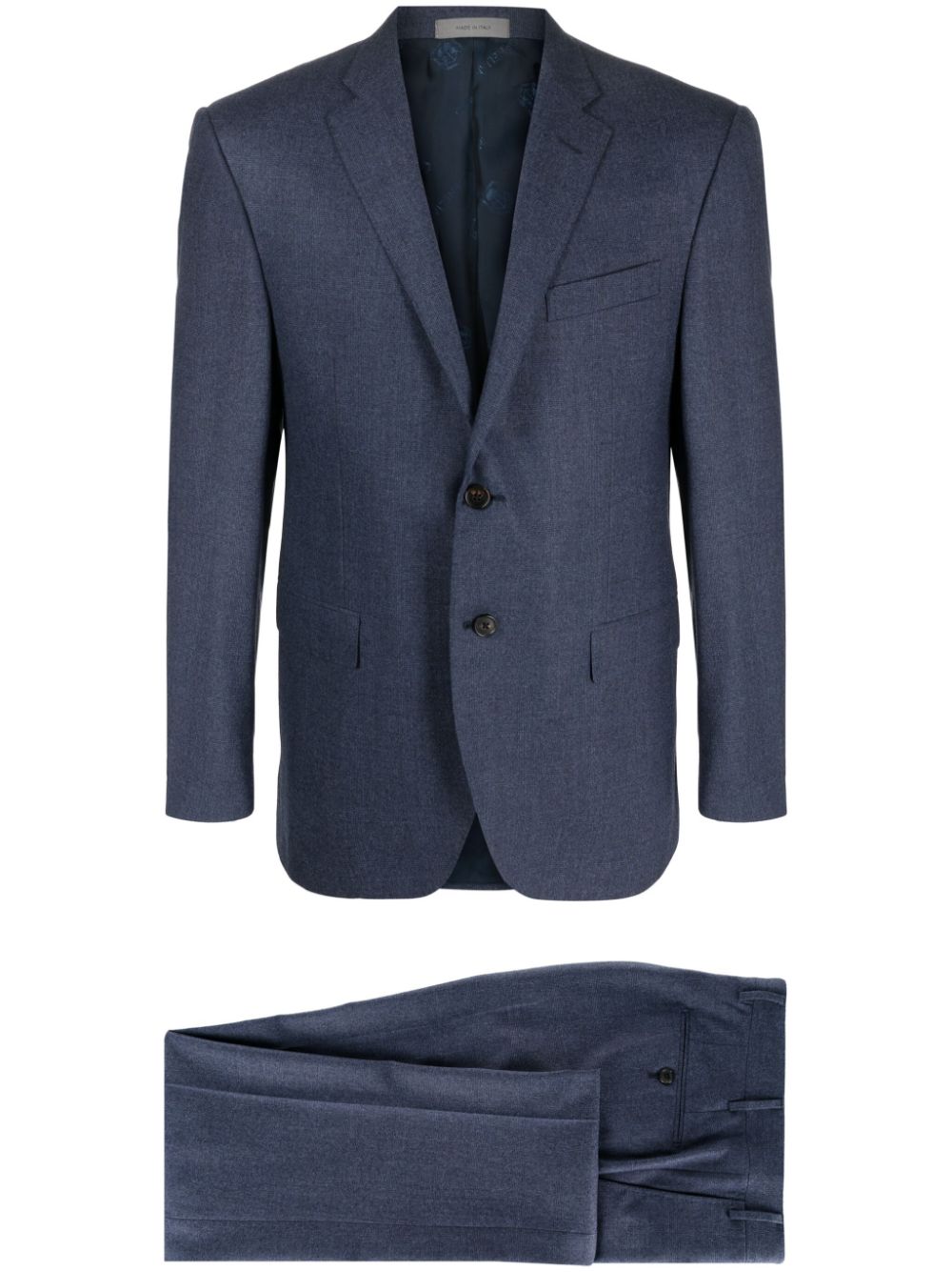 single-breasted stretch-cashmere suit