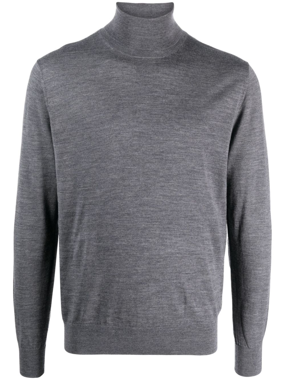 Ballantyne Roll-neck Fine-knit Jumper In Grey
