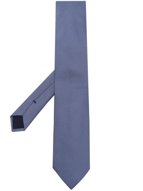 Corneliani corbata de seda con motivo entretejido