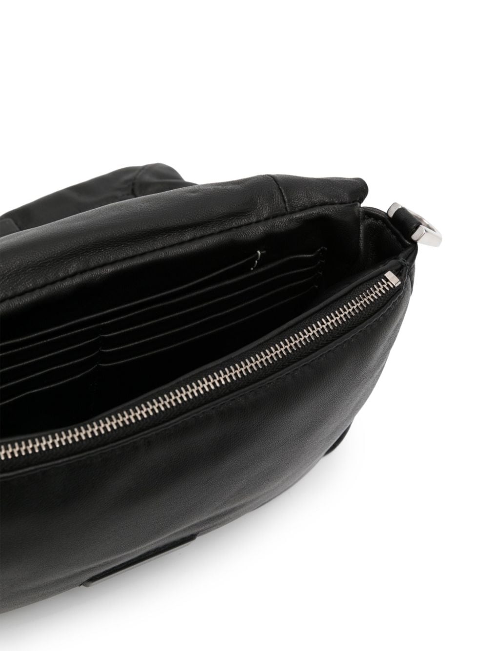 Shop Rick Owens Griffin Quilted Messenger Bag In Black