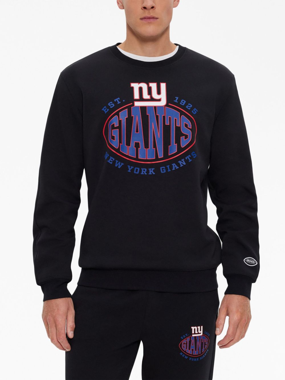 BOSS x NFL sweater met logopatch - Zwart