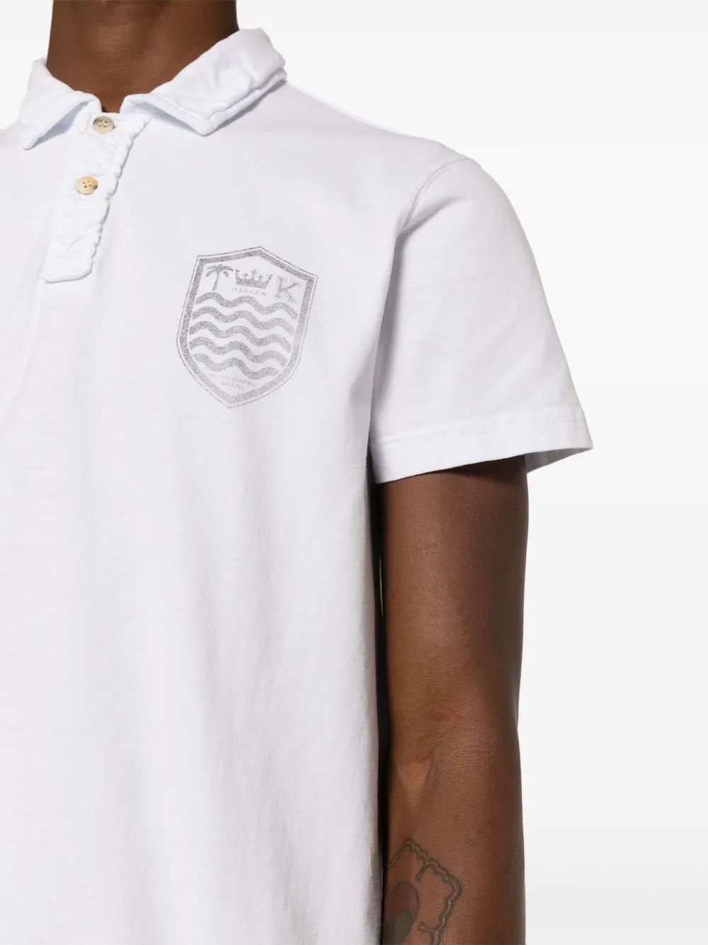 Osklen Katoenen poloshirt met print Wit
