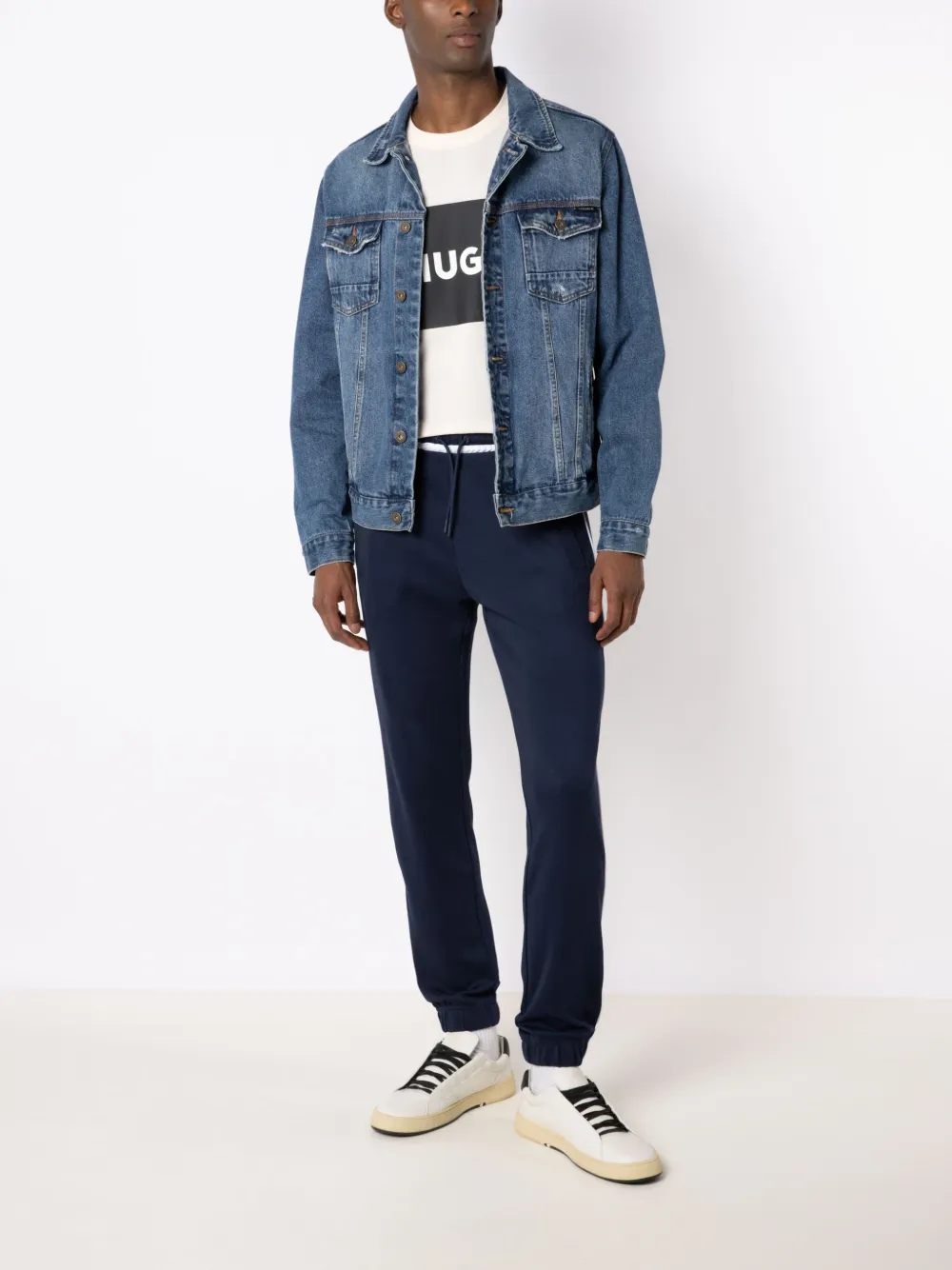 BOSS Calça com acabamento contrastante | Calça esportiva | Image 2