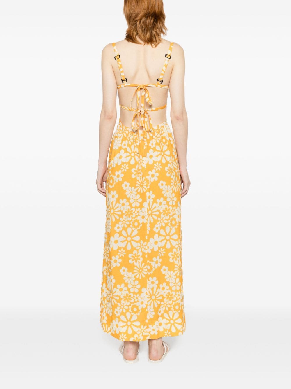 Osklen Holiday Sun maxi-jurk met bloemenprint Geel