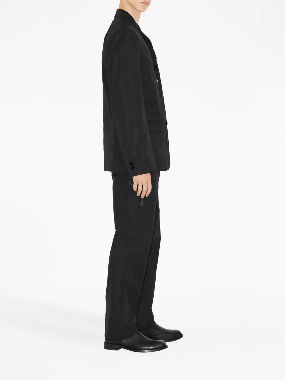  Burberry Satin-finish Tailored Jacket - Black 