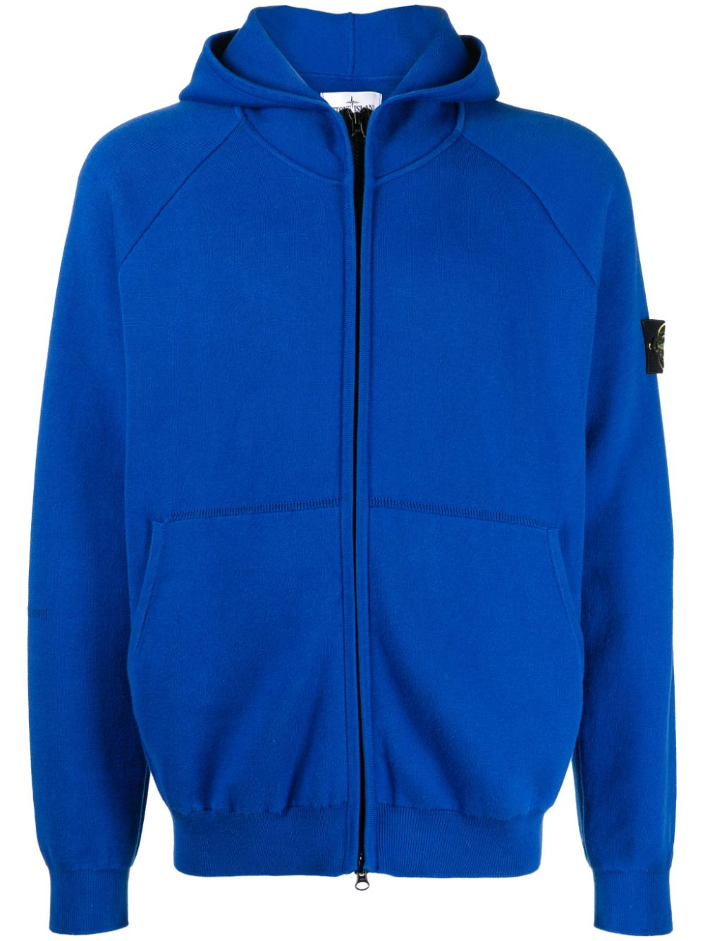 Image 1 of Stone Island logo-patch hooded jacket