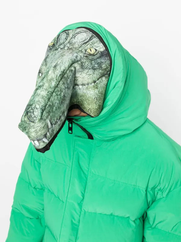 Doublet Padded Animal motif hoodie Jacket Green FARFETCH HK