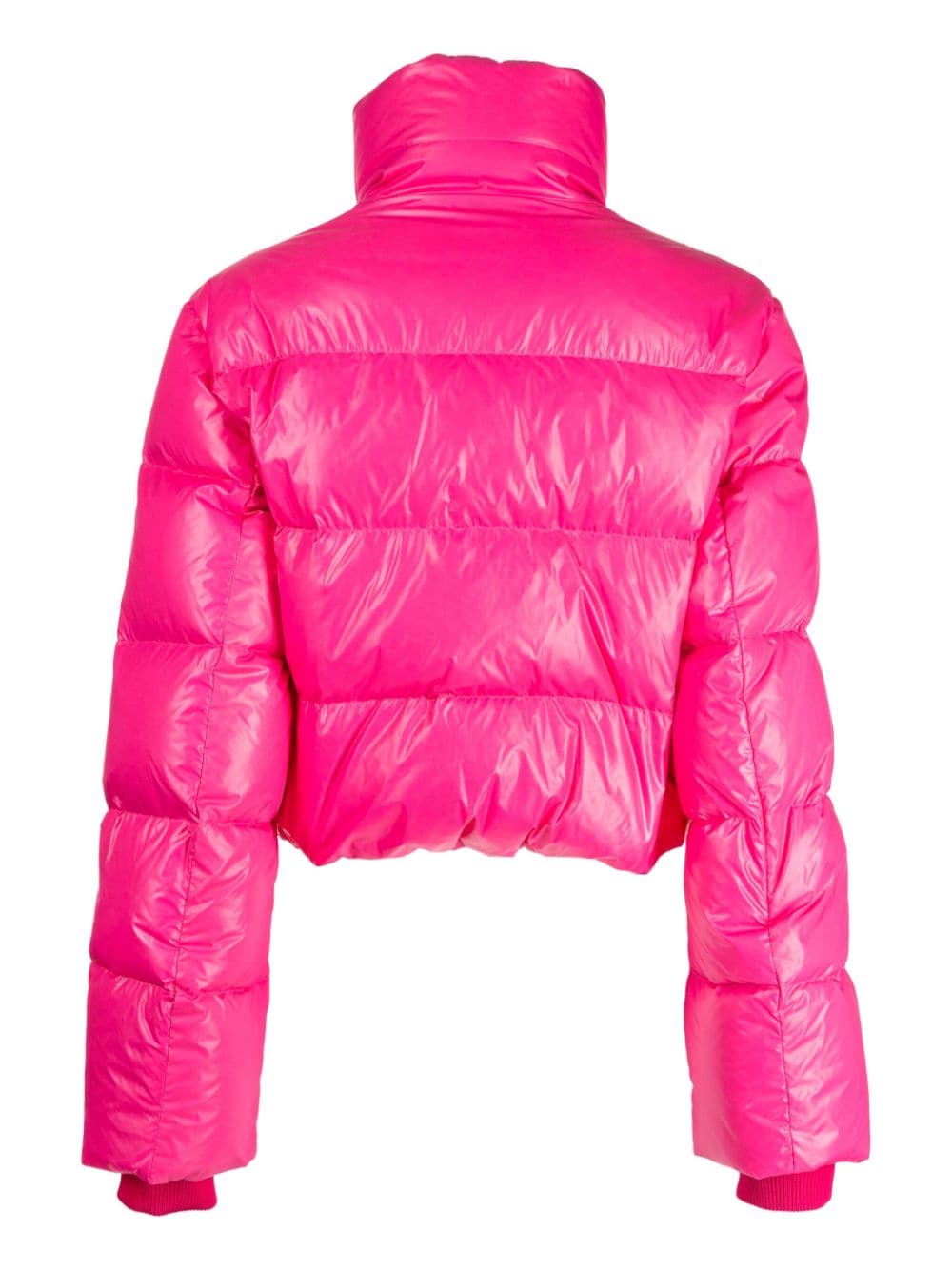 Juun.J quilted cropped puffer jacket - Roze