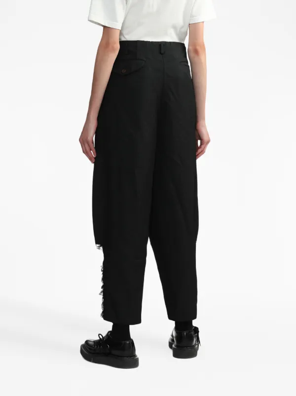Black Comme Des Garçons high-waisted drop-crotch Trousers