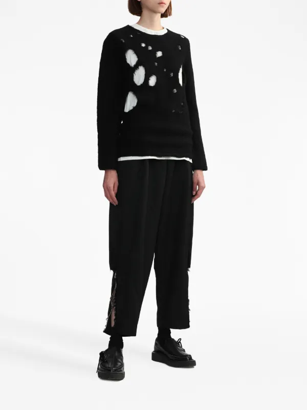 Black Comme Des Garçons high-waisted drop-crotch Trousers Black Comme Des Garçons high-waisted drop-crotch Trousers