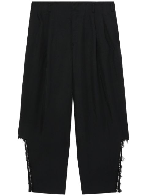 Black Comme Des Garcons high-waisted drop-crotch trousers Men