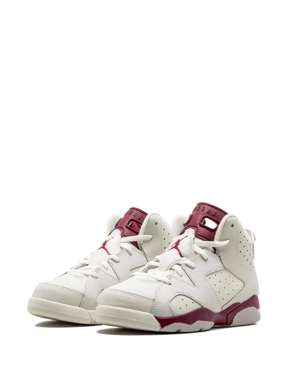 Jordan Kids Air Jordan 6 retro "Maroon" high-top sneakers Beige