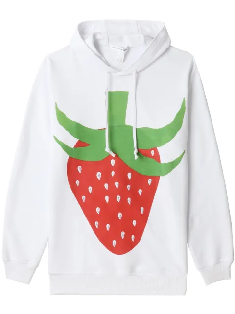 Comme Des Garçons Shirt strawberry-print drawstring hoodie
