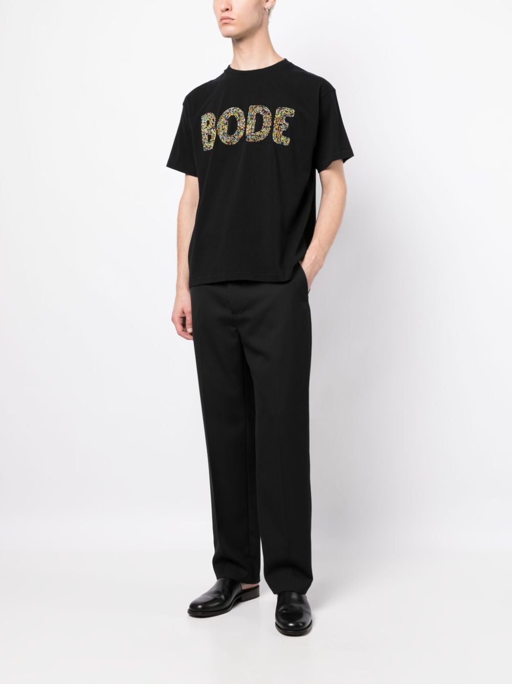 BODE T-shirt verfraaid met logo - Zwart