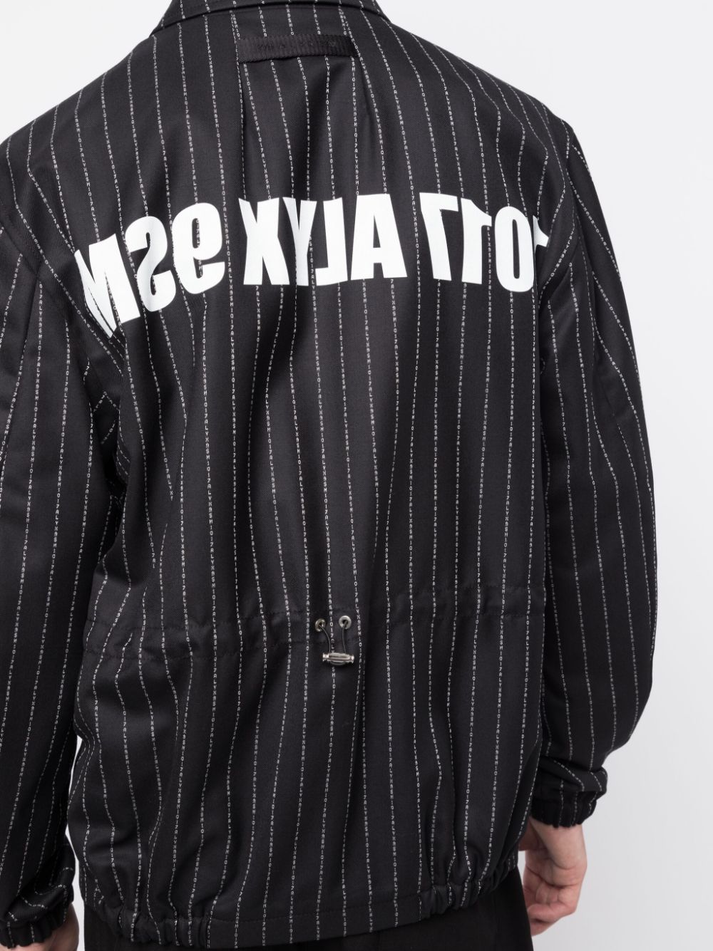 Shop Alyx Logo-stripe Virgin-wool Jacket In Black