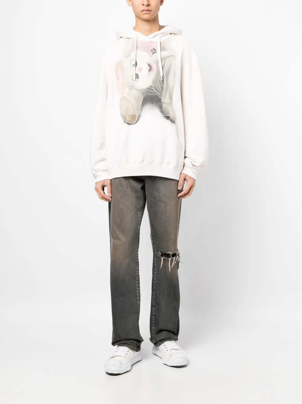 Doublet Hoodie met print - Wit