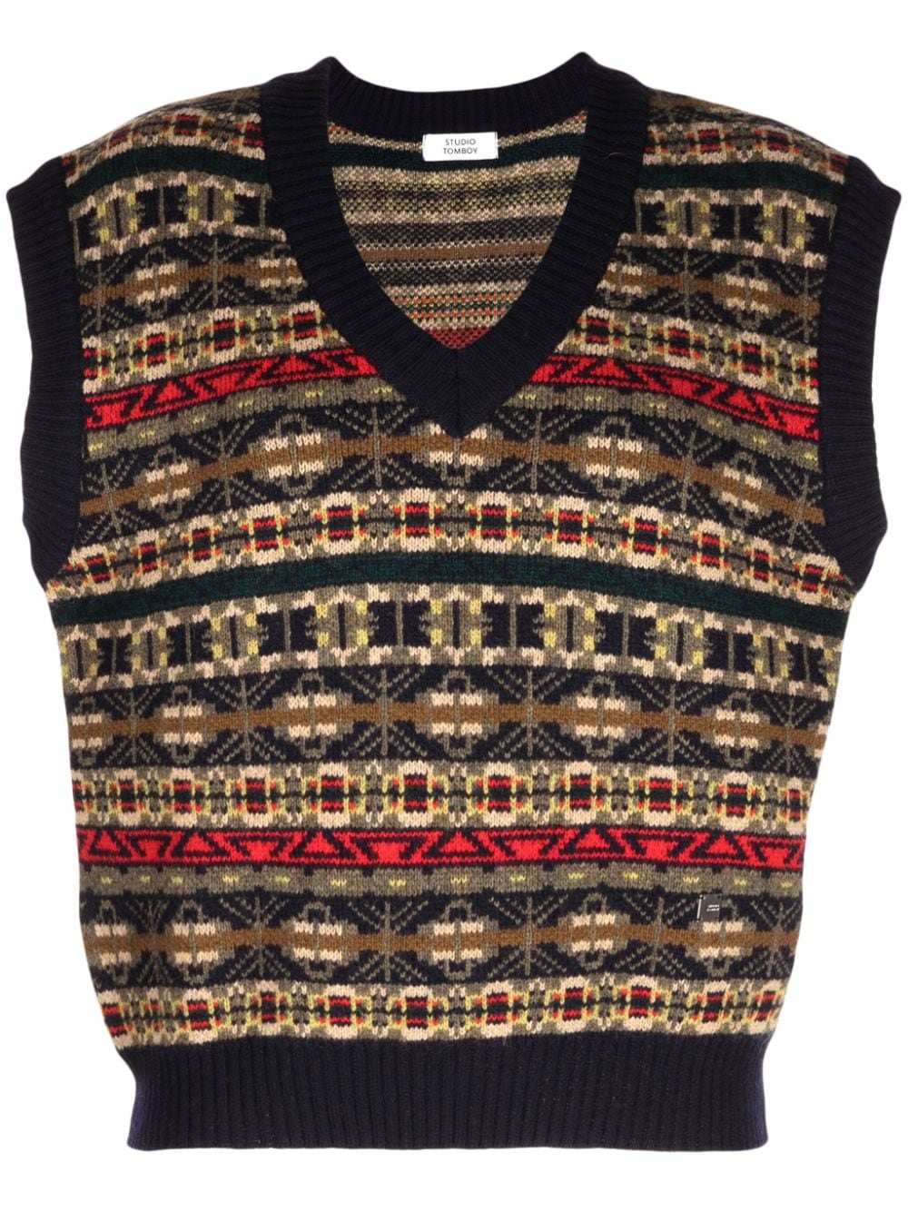 V-neck knitted top