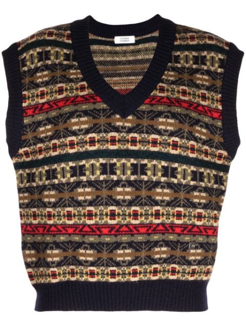 STUDIO TOMBOY V-neck knitted top