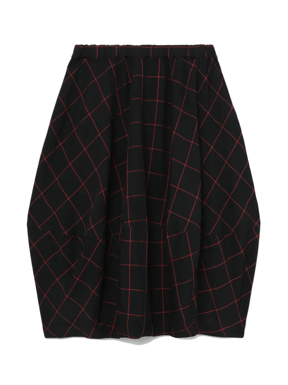 Black Comme Des Garcons checked midi skirt Women