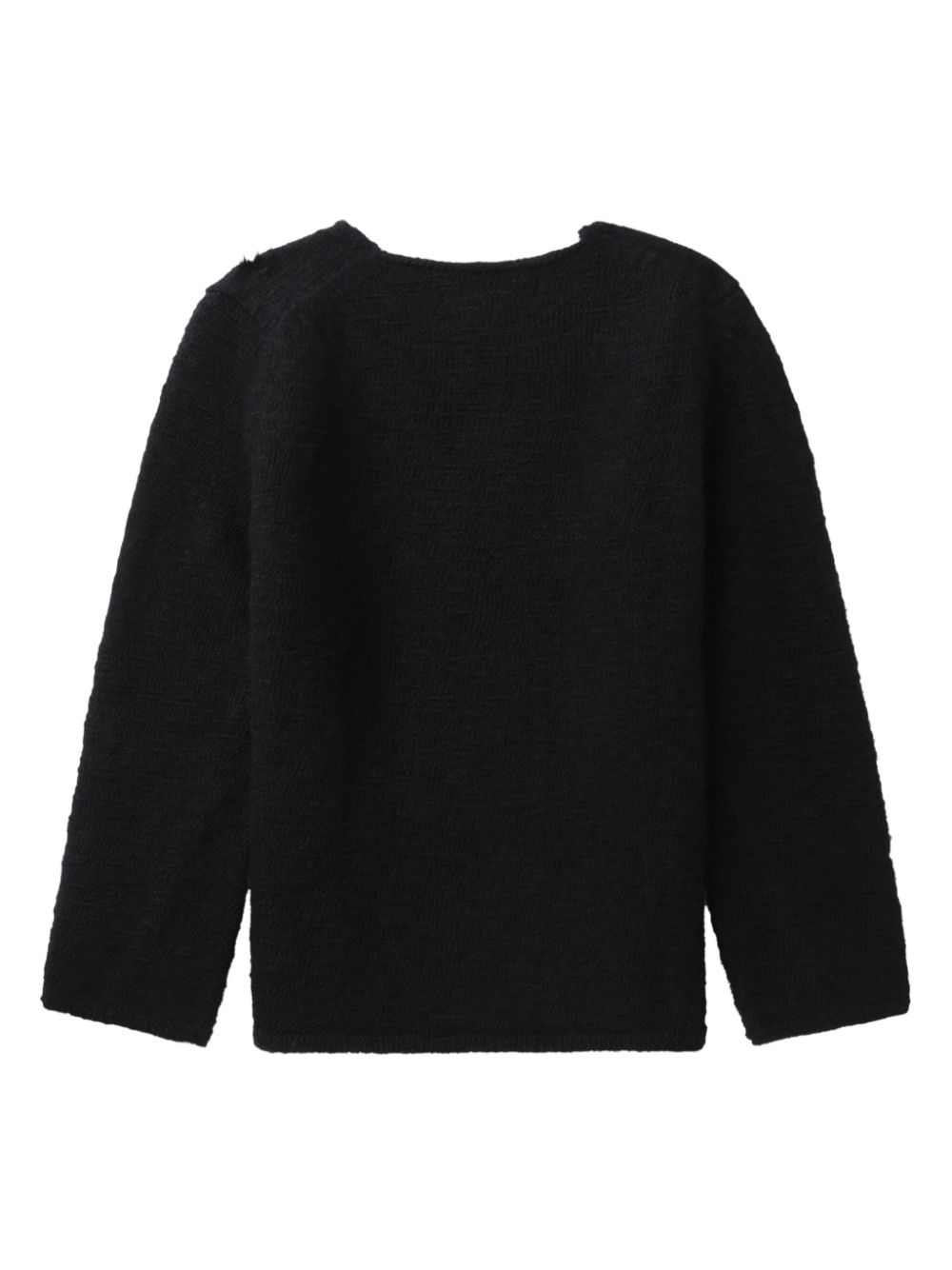 Black Comme Des Garcons distressed-effect wool jumper Women