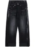 Junya Watanabe cropped panelled wide-leg jeans - Black
