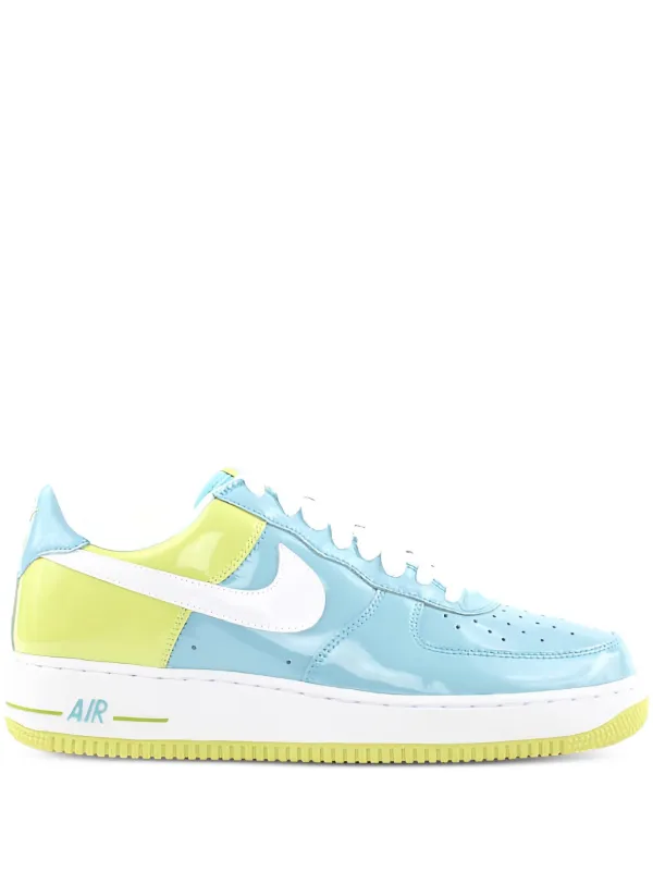 white blue green air force 1