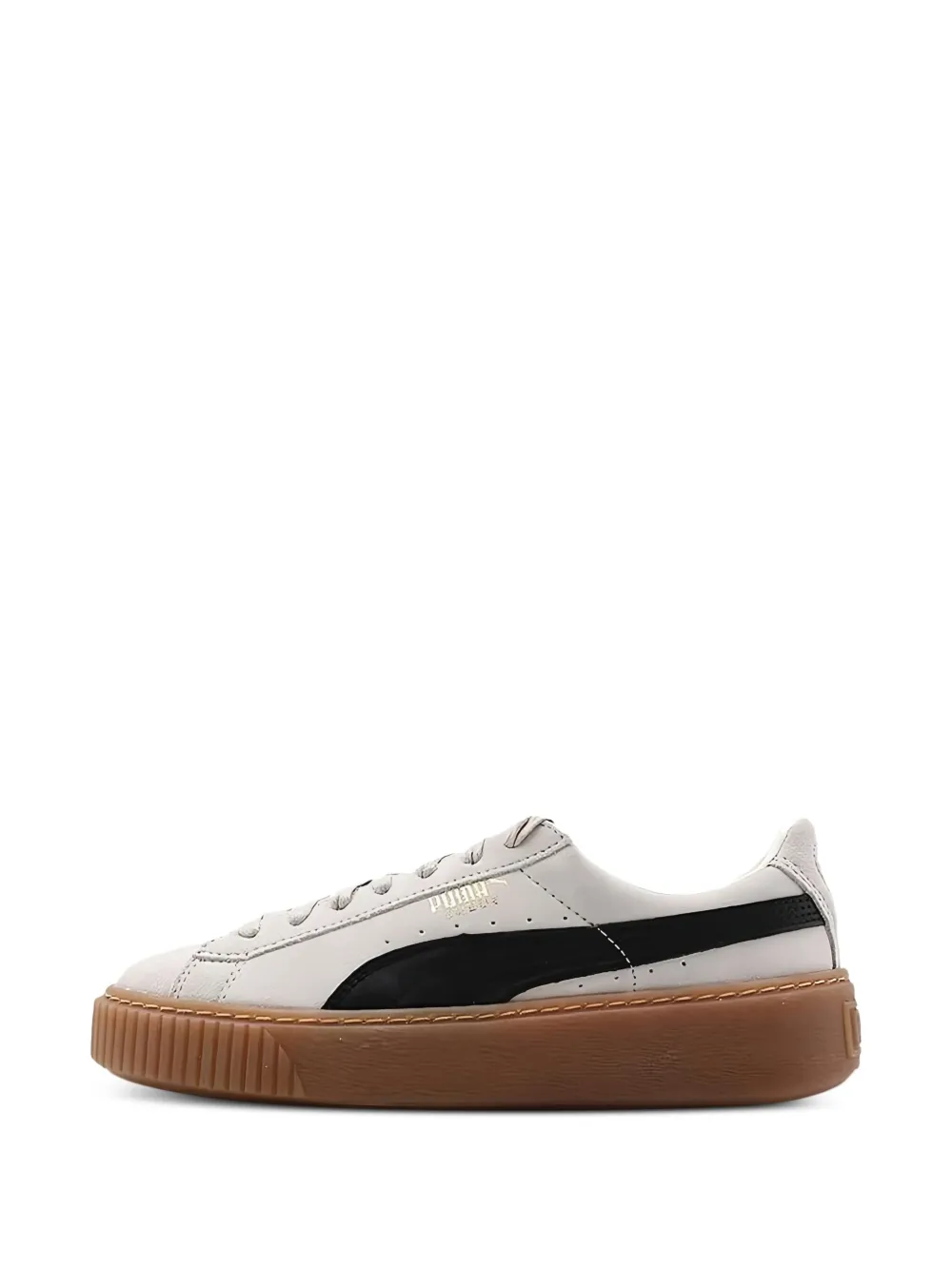 PUMA suede platform sneakers White