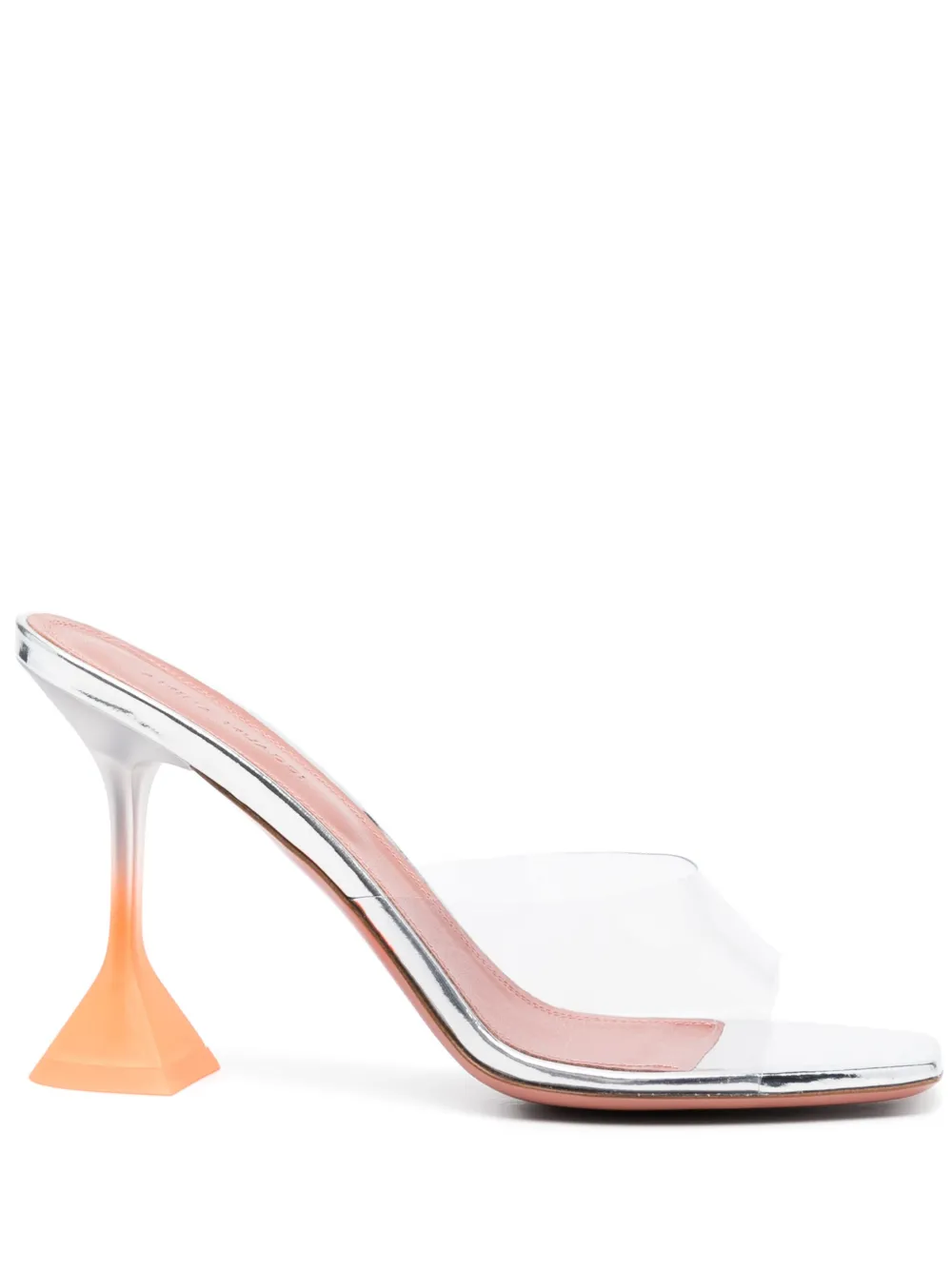 Amina Muaddi Lupita Glass 95mm Transparent Mules