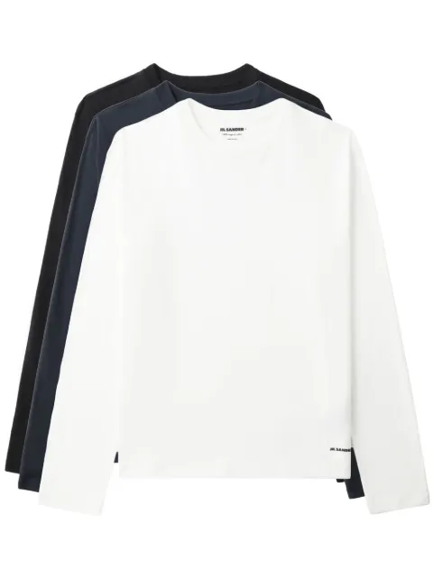 Jil Sander pack de tres playeras con parche del estampado