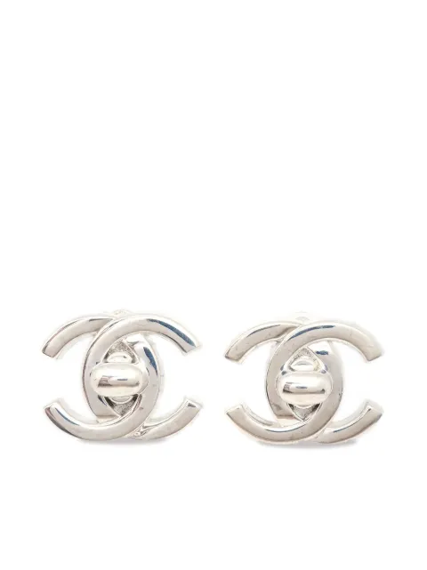 CHANEL Pre-Owned 1996 CC turn-lock clip-on earrings