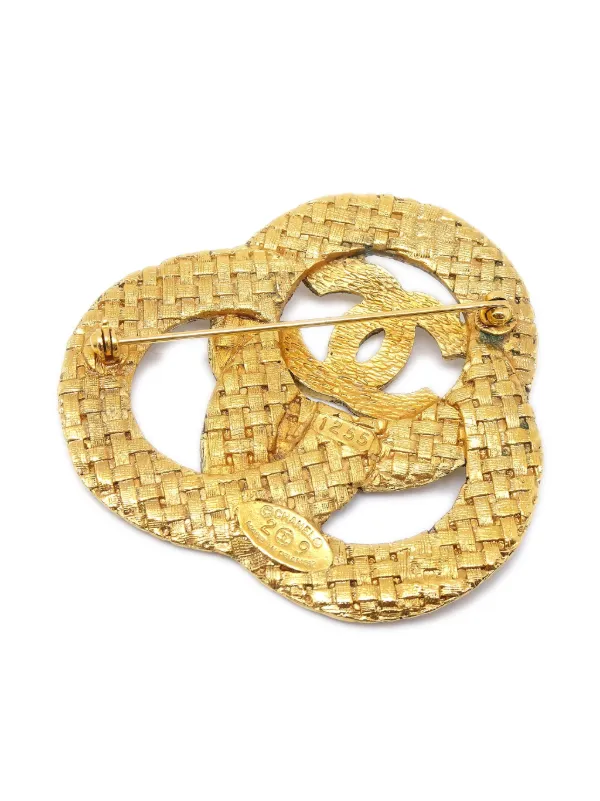 レア CHANEL シャネル ブローチ ゴールド ヴィンテージ CHANEL Pre-Owned 1980-1990s ココマーク ブローチ | ゴールド