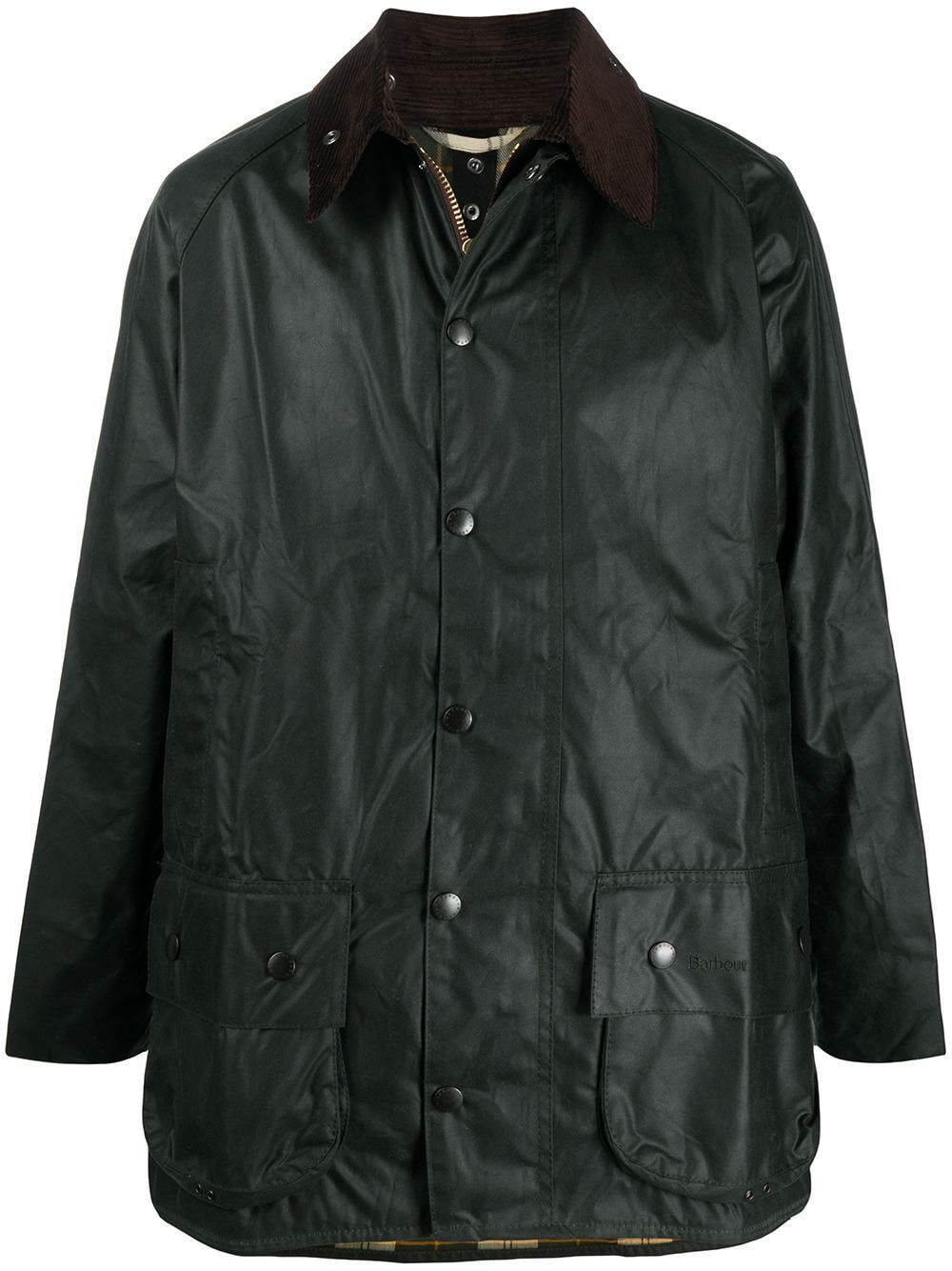 Shop Barbour Single-breasted Button-fastening Coat In Green