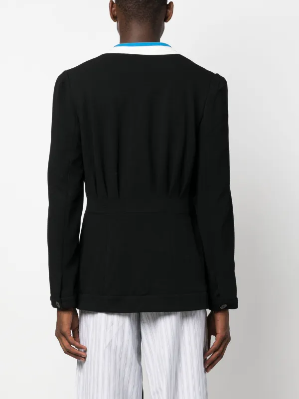 Kiko Kostadinov ストライプトリム シングルジャケット | ブラック