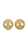 CHANEL Pre-Owned 1980-1990s CC clip-on earrings - Gold