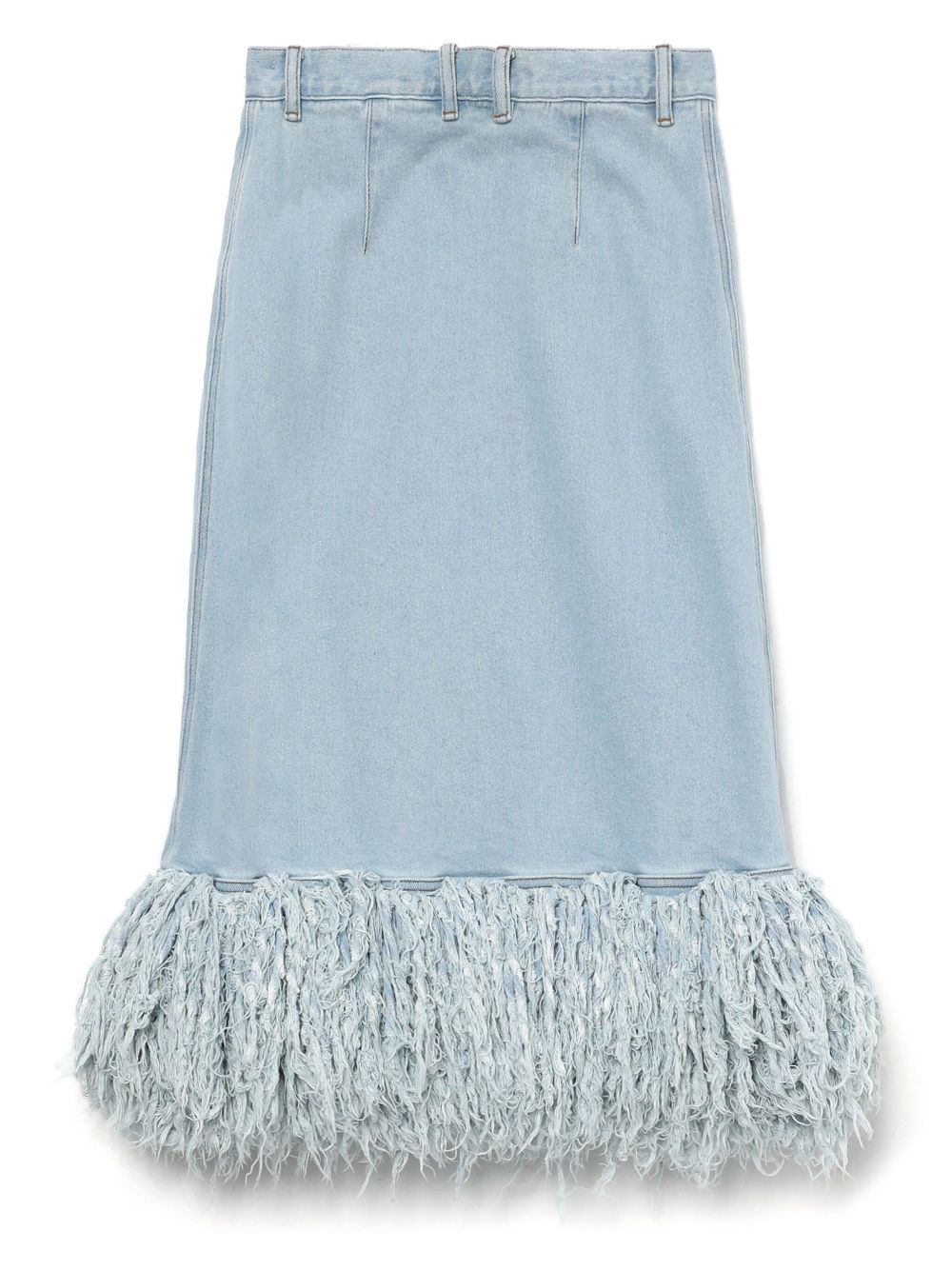 Louis Shengtao Chen Frayed Edge Denim Skirt Farfetch 7509