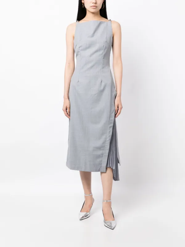 dress with side pleats Midi-dress with pleats - Women