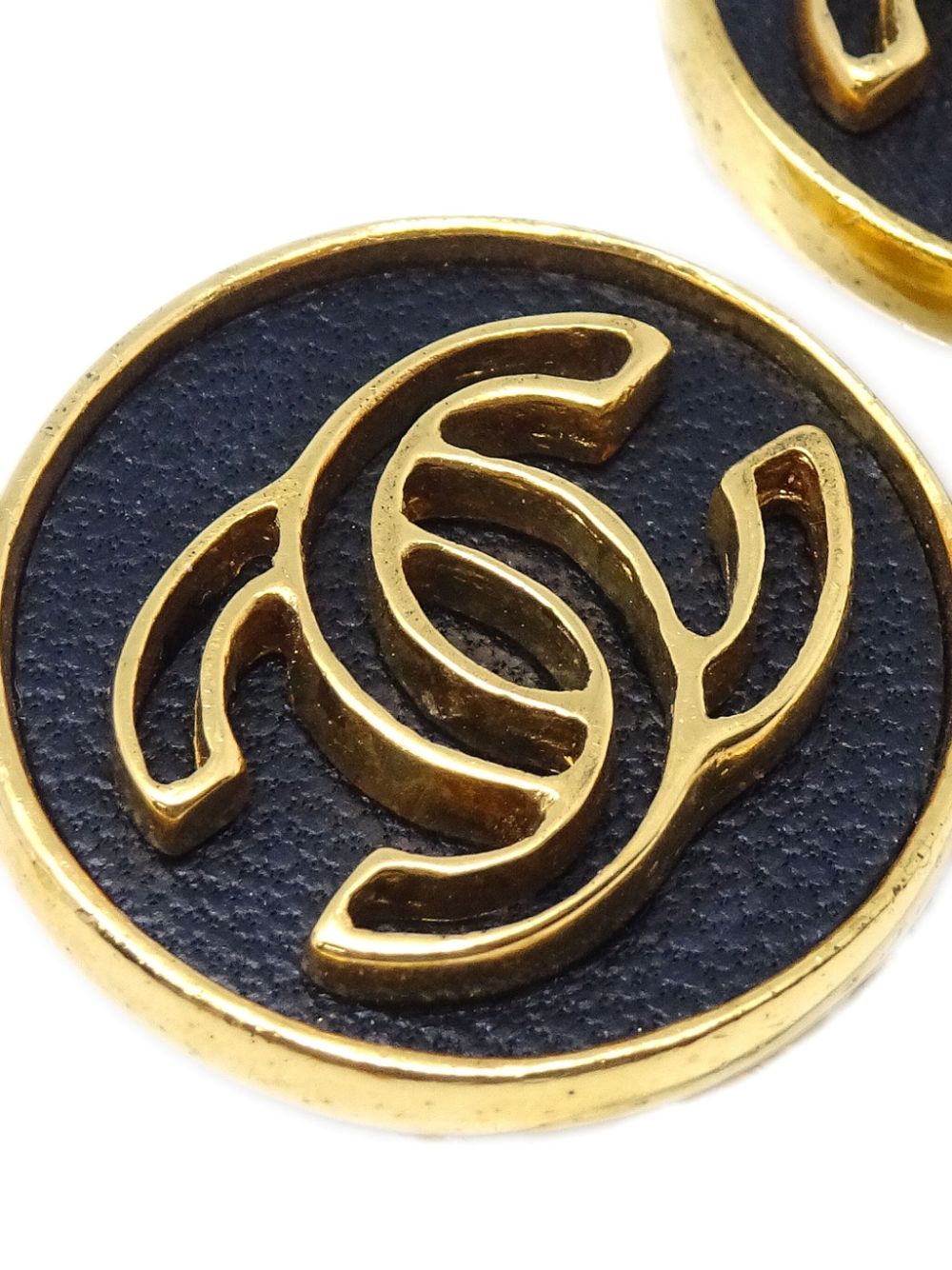 CHANEL Pre-Owned 2003 CC oorbellen met logo-reliëf - Goud