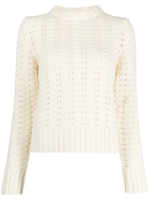 ASPESI crew-neck pointelle-knit jumper