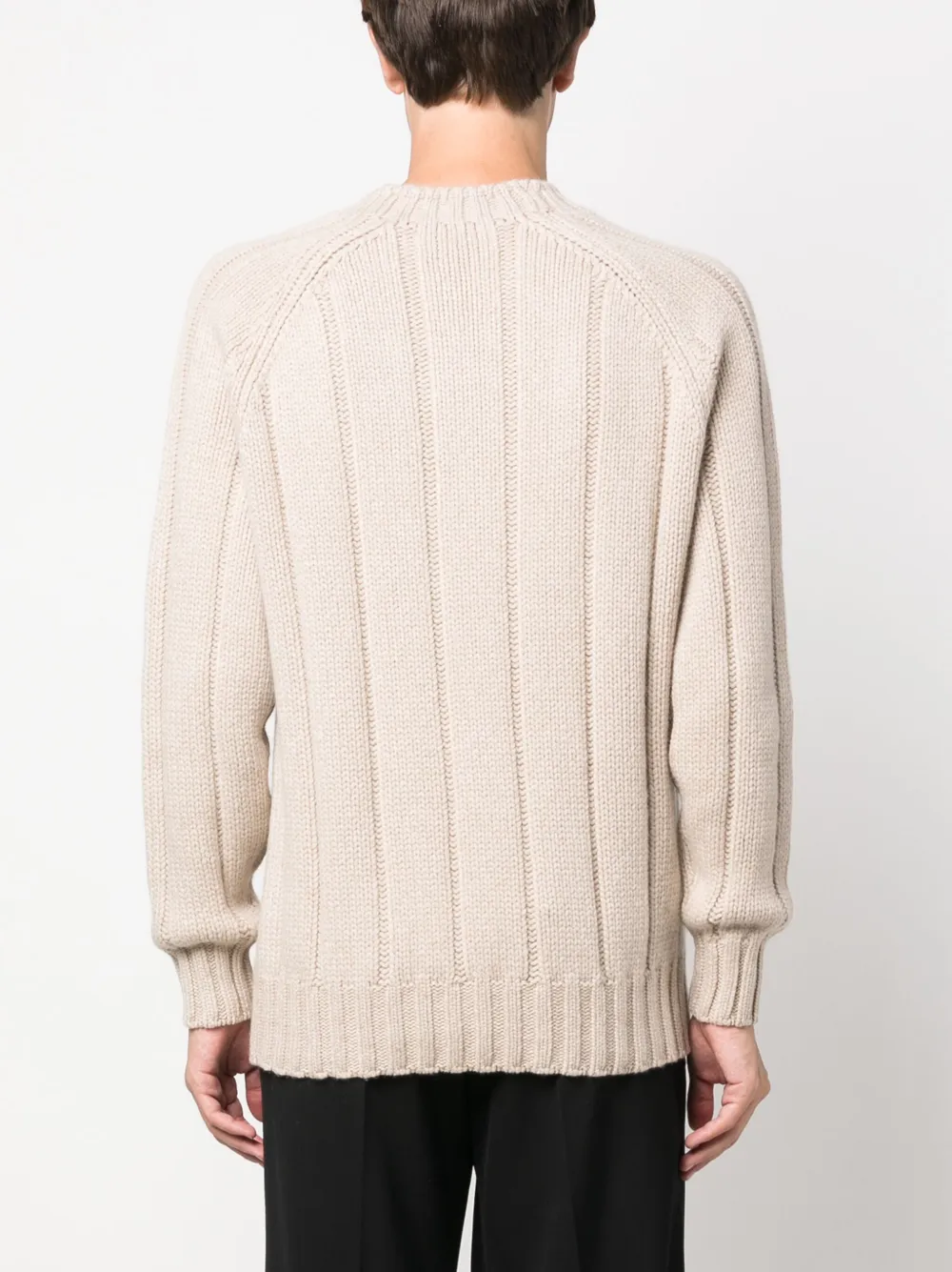Brunello Cucinelli Ribbed-knit Cashmere Jumper In Neutrals