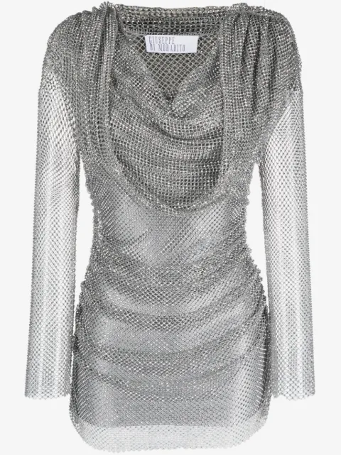 Giuseppe Di Morabito vestido corto con detalles de cristal