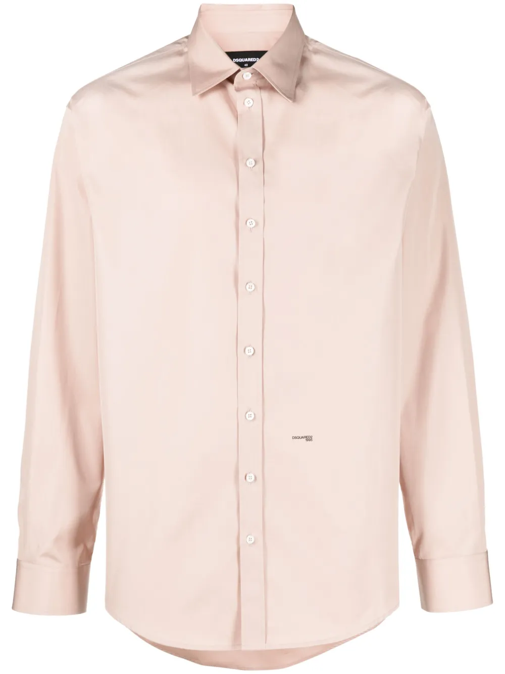 Shop Dsquared2 Logo-print Cotton Shirt In Rosa