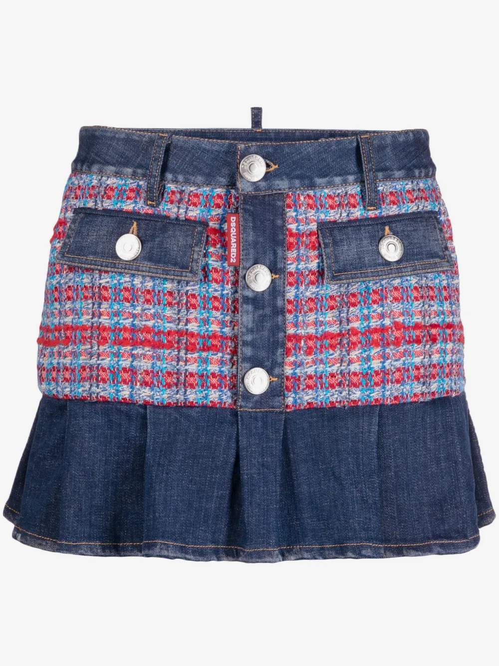 DSQUARED2 джинсовая юбка мини с заниженной талией | синий | Image 1