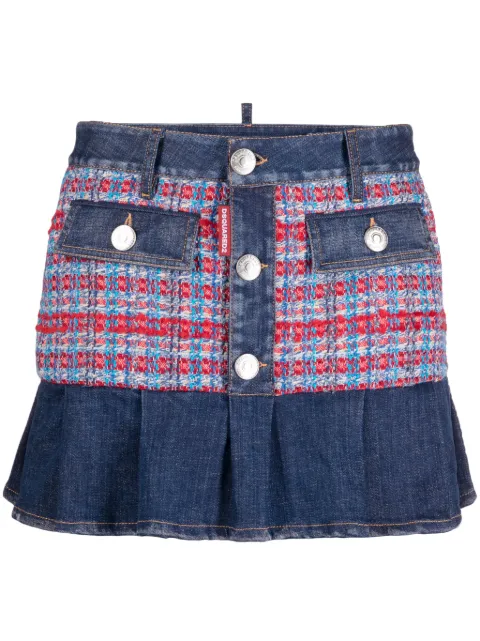 DSQUARED2 falda corta de mezclilla con cintura baja