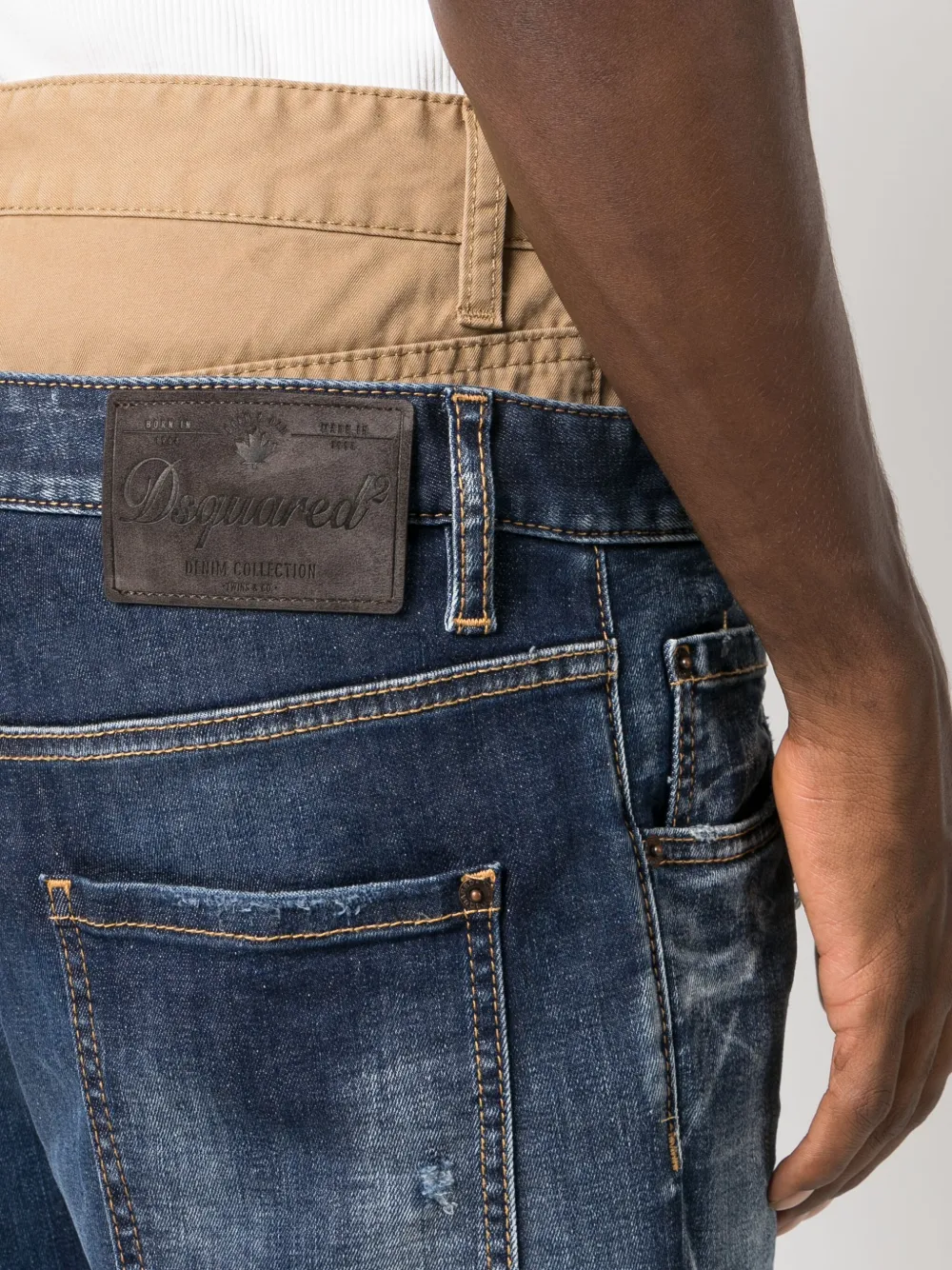 Dsquared2 Twin Pack Layered Loose Jeans In Blue